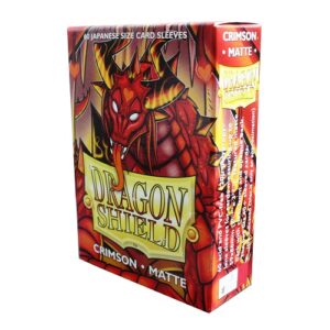 Dragon Shield Japanese Sleeves - Matte - Crimson (60 pcs.)